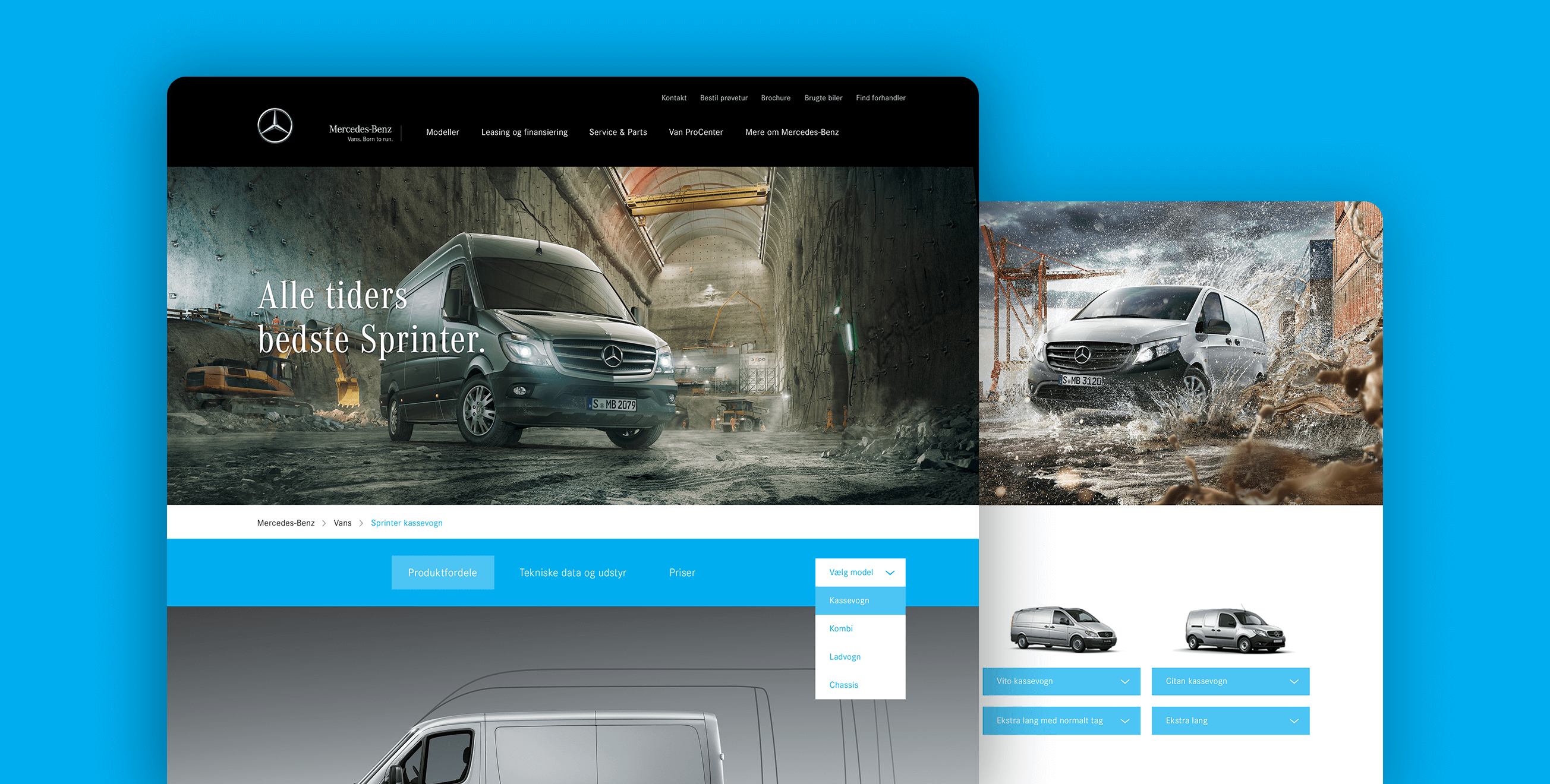Mercedes-Benz Vans — UX/UI design.