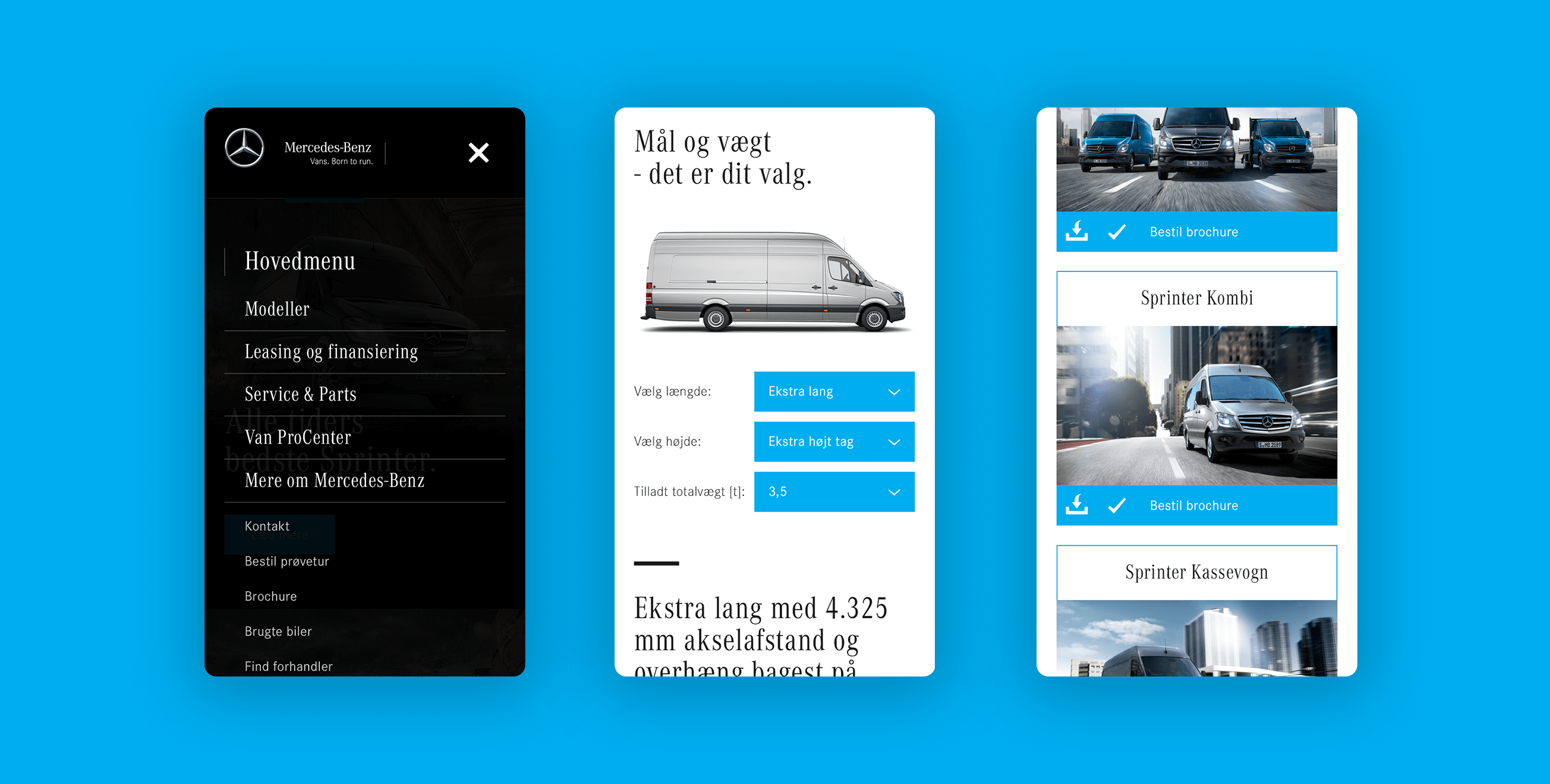 Mercedes-Benz Vans — UX/UI design.